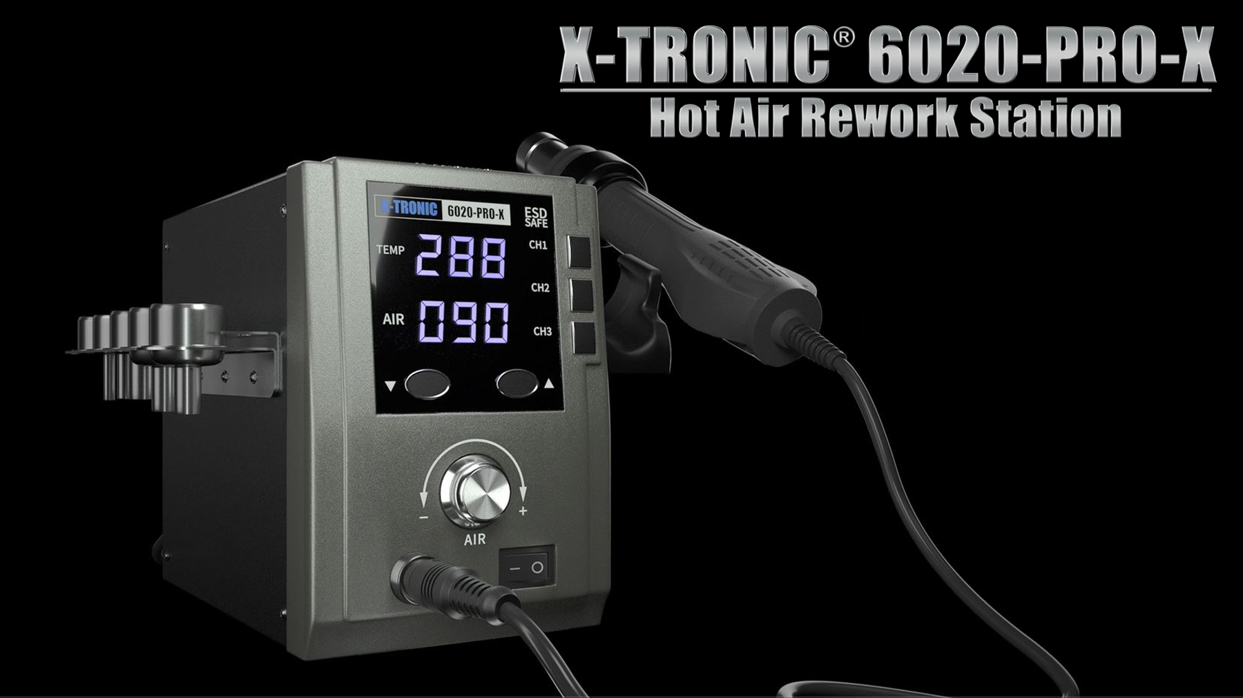 X-Tronic 6020-PRO-X • Platinum Series • 750 Watt • Hot Air Rework